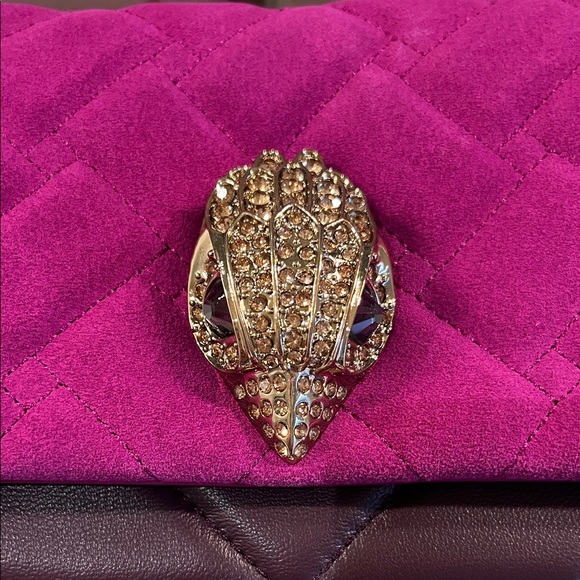 Kurt Geiger Mini Kensington Fuschia Suede and Purple Leather With Dustbag - Picture 2 of 9